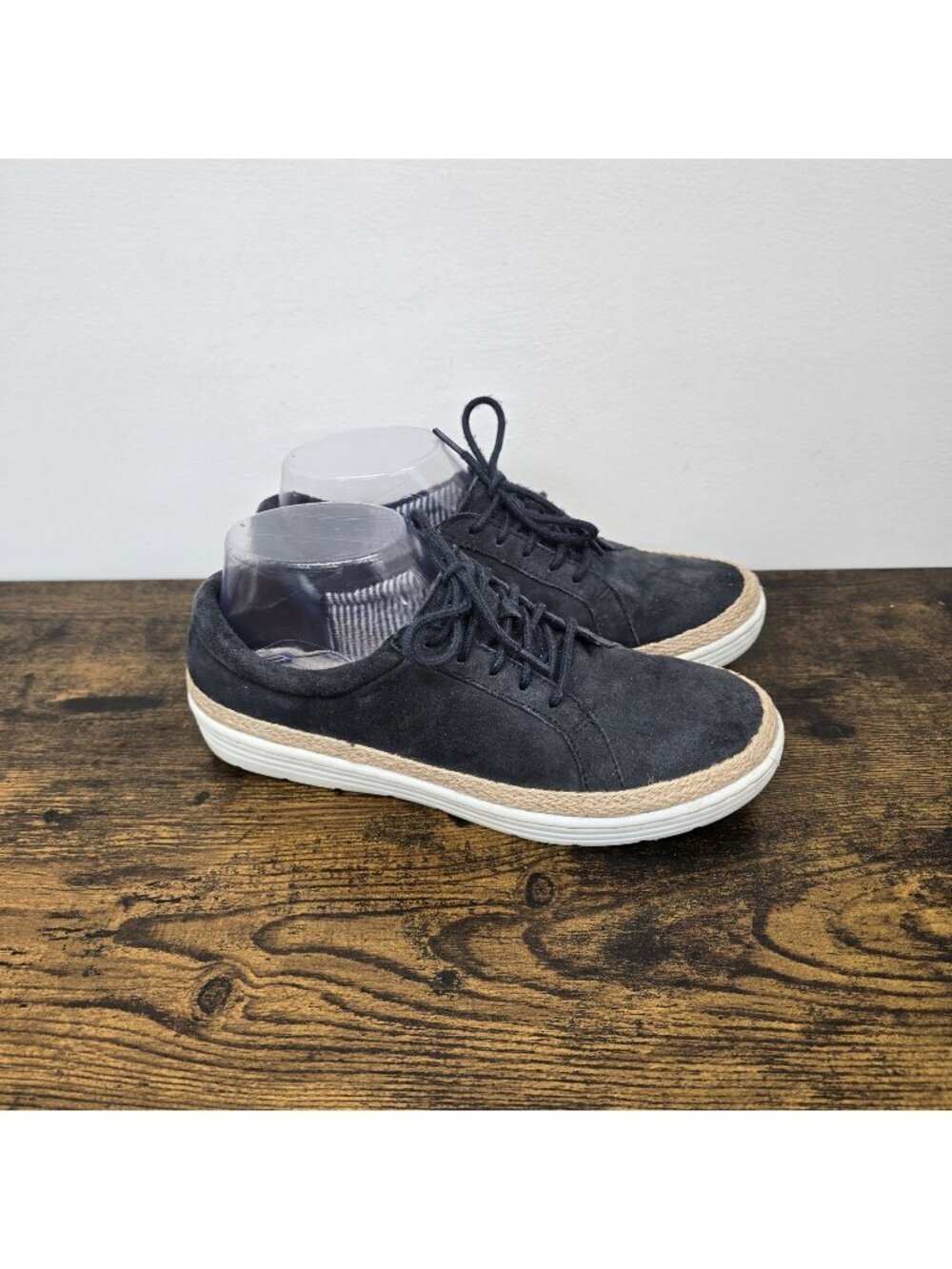 Clarks Marie Mist Size 6.5M Suede Espadrille Casual Sneakers Oxford Shoes Blue